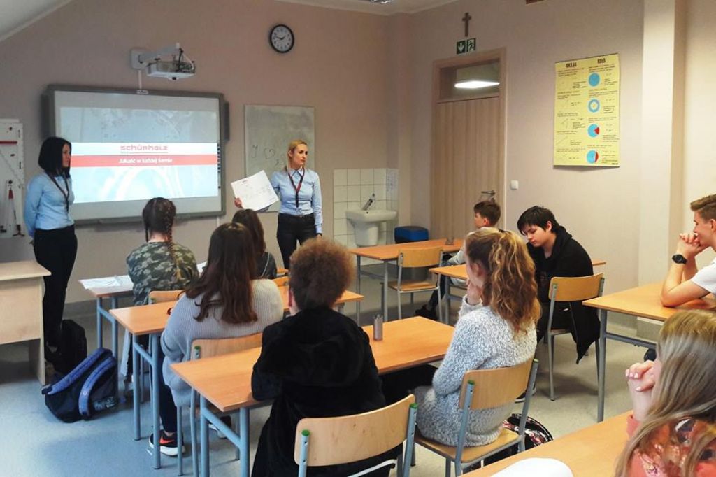 Unternehmensvorstellung in der Grundschule in Lutynia